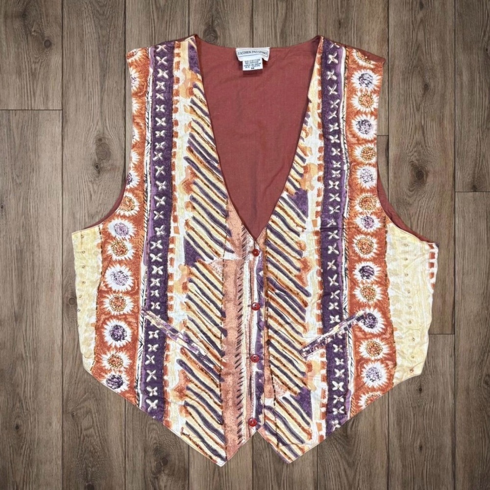 Women's Multicolor Patterned‎ Vest